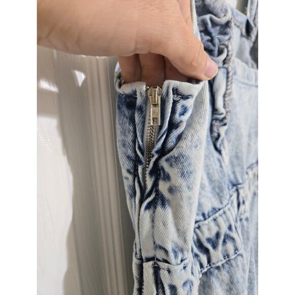 Shein curve 0xl women's denim shorts white washed romper - Picture 7 of 10